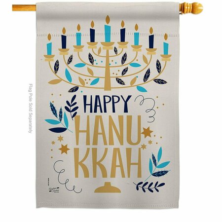 PATIO TRASERO 28 x 40 in. Happy Hanukkah House Flag with Winter Double-Sided Vertical Flags  Banner Garden PA3875765